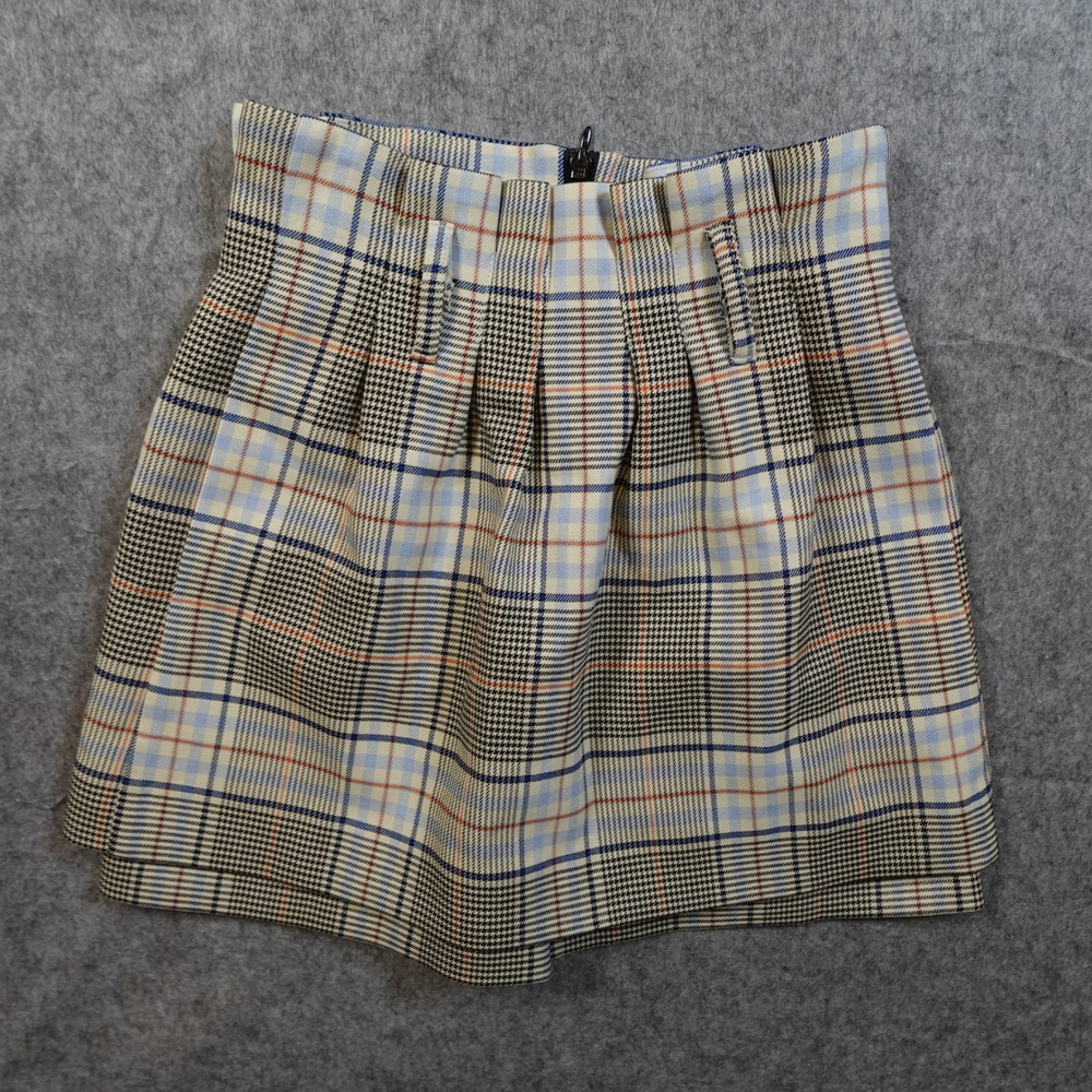 Maje Skort Womens Extra Small 34 Prince of Whales Ika Plaid Mini NWT‎